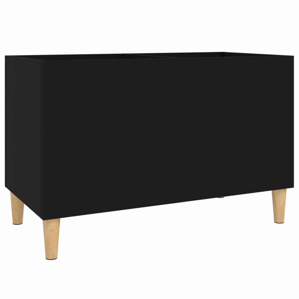 Berkfield Home Classic Record Cabinet in Black, W: 74.5 cm, D: 38 cm, H: 48 cm – 2