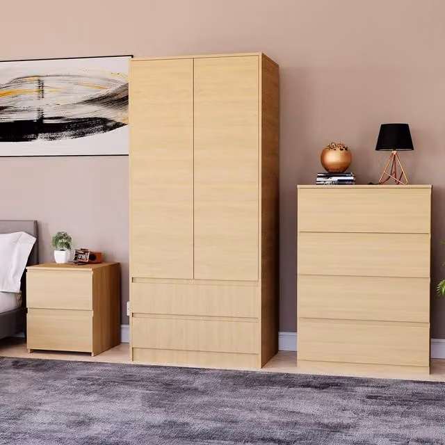 Vida Designs Modern Brown Bedroom Set