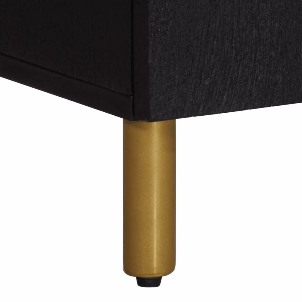 Berkfield Home Classic Bedside Cabinet in Black, W/D/H: 50 x 33 x 60 cm – 5