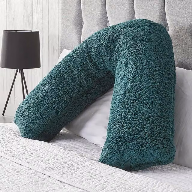 Huggleland Teddy U-Shaped Support Cushion in Green