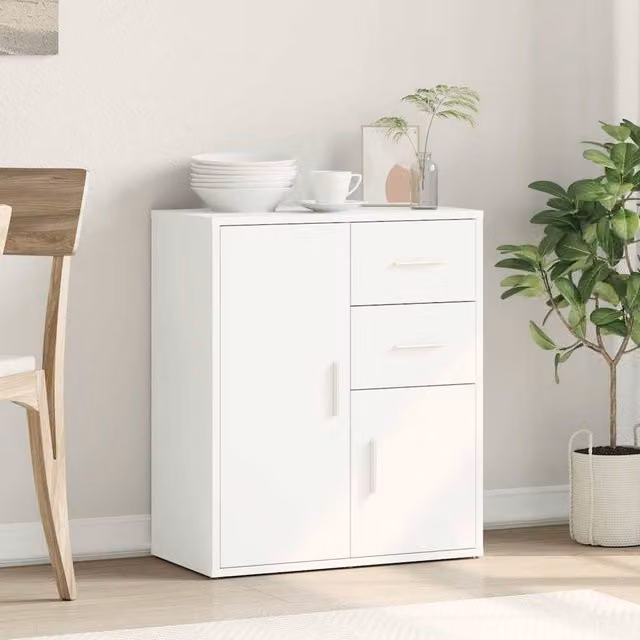 Berkfield Home White Modern Sideboard in Engineered Wood W/D/H: 60 x 31 x 70 cm – 1