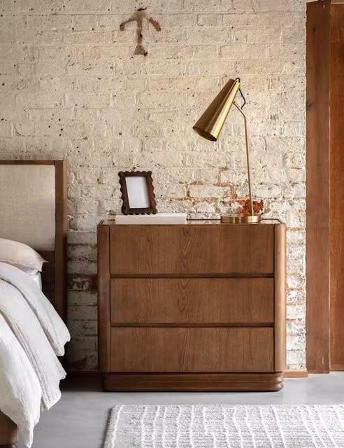Gallery Direct Dempsey 3 Drawer Brown Wood Chest