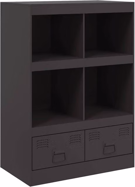 Berkfield Home Matt Black Steel Highboard W/D/H: 67 x 39 x 95 cm – 1