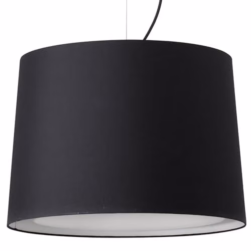Netlighting Conga Black Modern Fabric Cylinder Pendant Lamp, Diameter: 45 cm – 3
