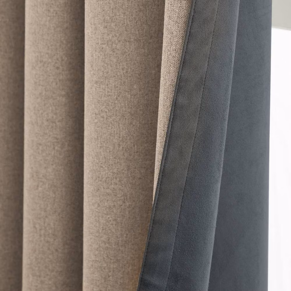 Furn Verso Blackout Eyelet Curtain Pair in Petrol Blue, W: 117 cm, H: 183 cm – 5