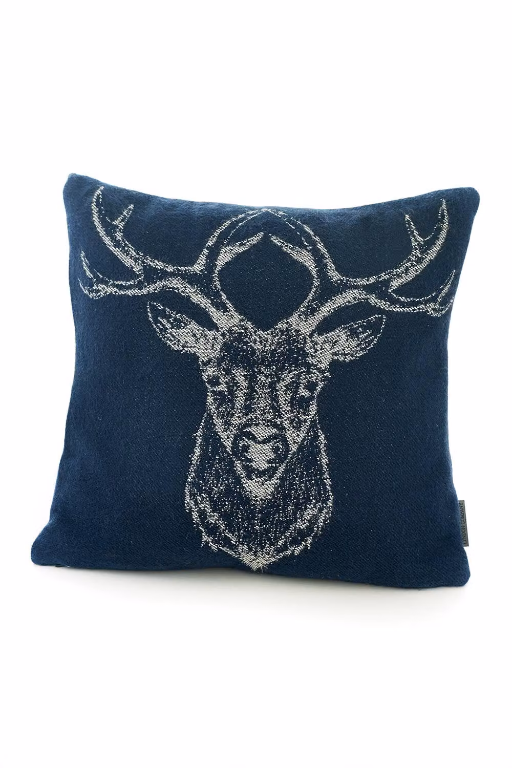 The Lyndon Company Stag Navy Faux Cashmere Cushion, W x D: 45 x 45 cm – 2