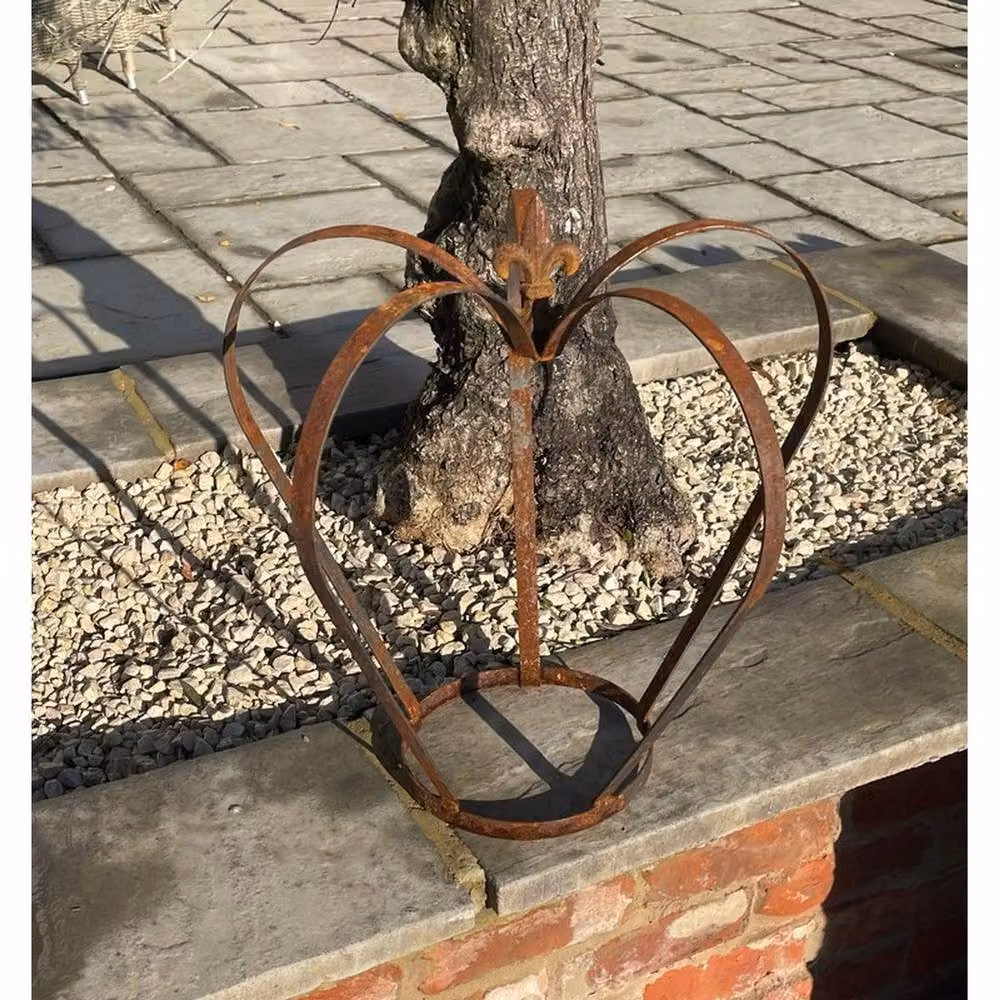 Poppyforge Crown Planter Garden Art in Bronze, W: 22.9 cm, D: 22.9 cm, H: 48.3 cm – 2