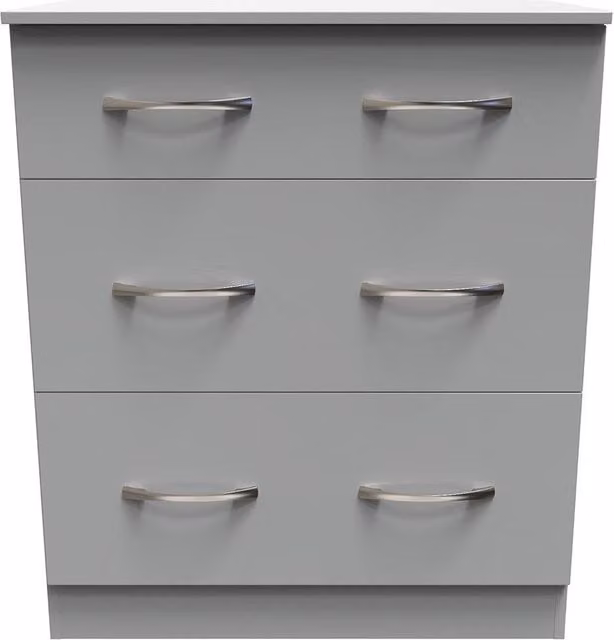 2 U Hampshire Ready Assembled 3 Drawer Deep Chest in Dark Grey – 1