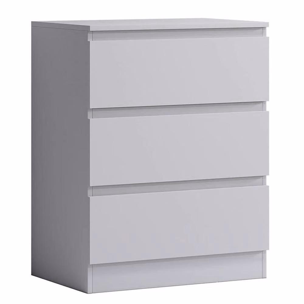 SPETLEK 3 Drawer White Bedside Table for your Bedroom – 2