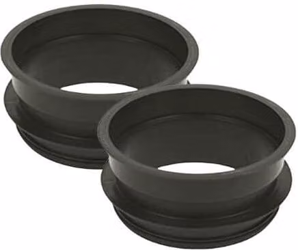 FloPlast Black Plastic Inspection Chamber Riser, Pack of 2, Diameter: 30 cm, Height: 20 cm