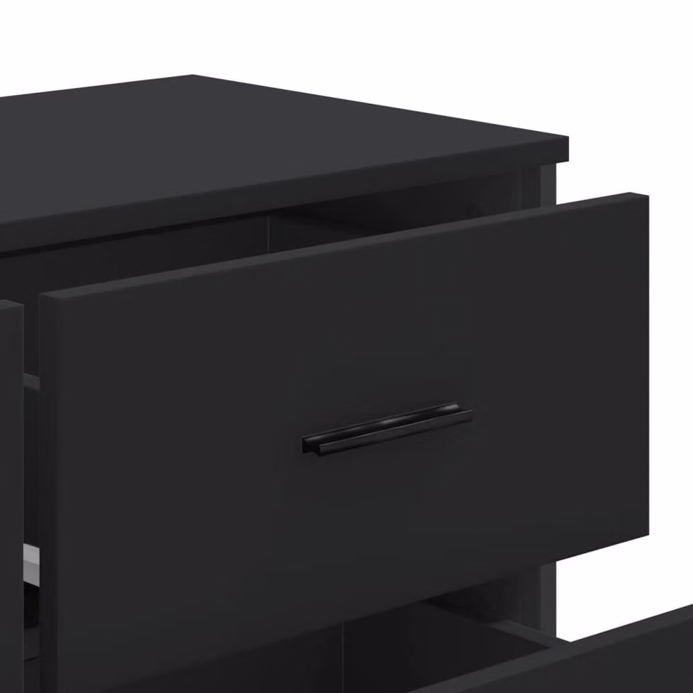 Berkfield Home Decorative Chest of Drawers in Black, W/D/H: 91 x 35.5 x 74.5 cm – 6