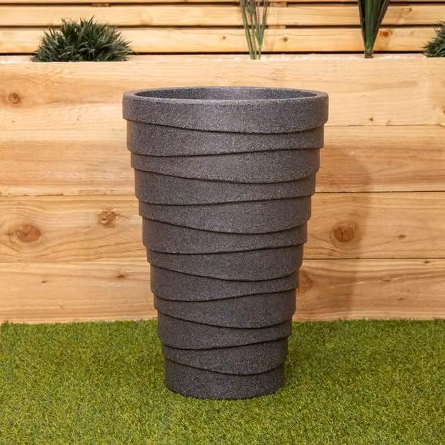 Samuel Alexander Grey Trojan Garden Planter Pot, H 56 cm x W 38 cm – 1