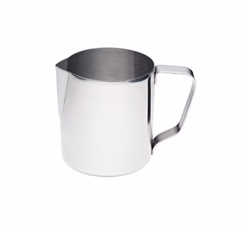 KitchenCraft Stainless Steel Milk Jug with Drip Free Spout, Silver, 600 ml – 1