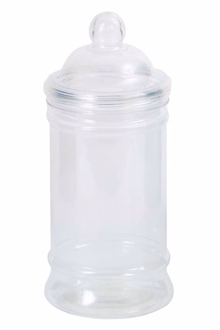 KDMD Clear Plastic Candy Jar Christmas Decoration Pack of 6