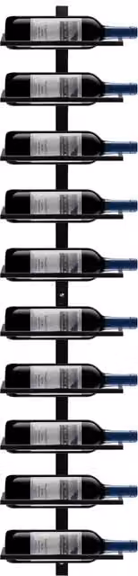 Yaheetech Black Metal 10 Bottle Wall Mounted Industrial Wine Rack
