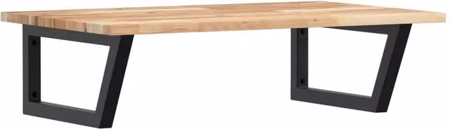Berkfield Home Wall Mounted Basin Shelf in Brown Acacia Wood and Steel – 1