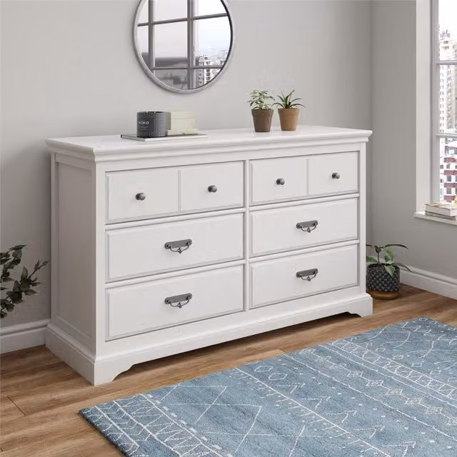 Bristol White Matt Classic Freestanding Drawer Dresser