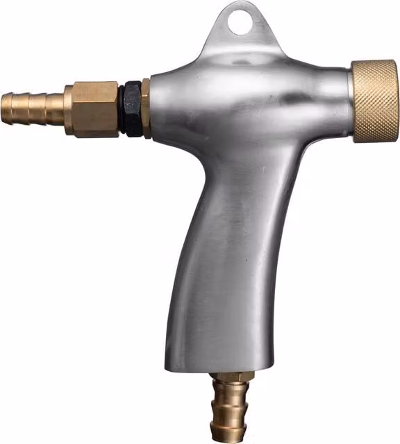 SwitZer SBC420 Blast Cabinet Sand Blasting Gun in Silver with Brass Components
