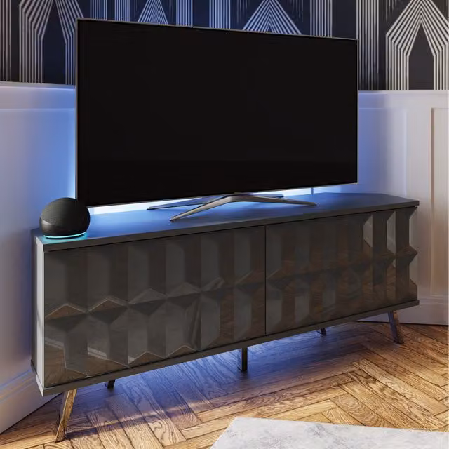 Frank Olsen Furniture Elevate Corner TV Cabinet in Grey