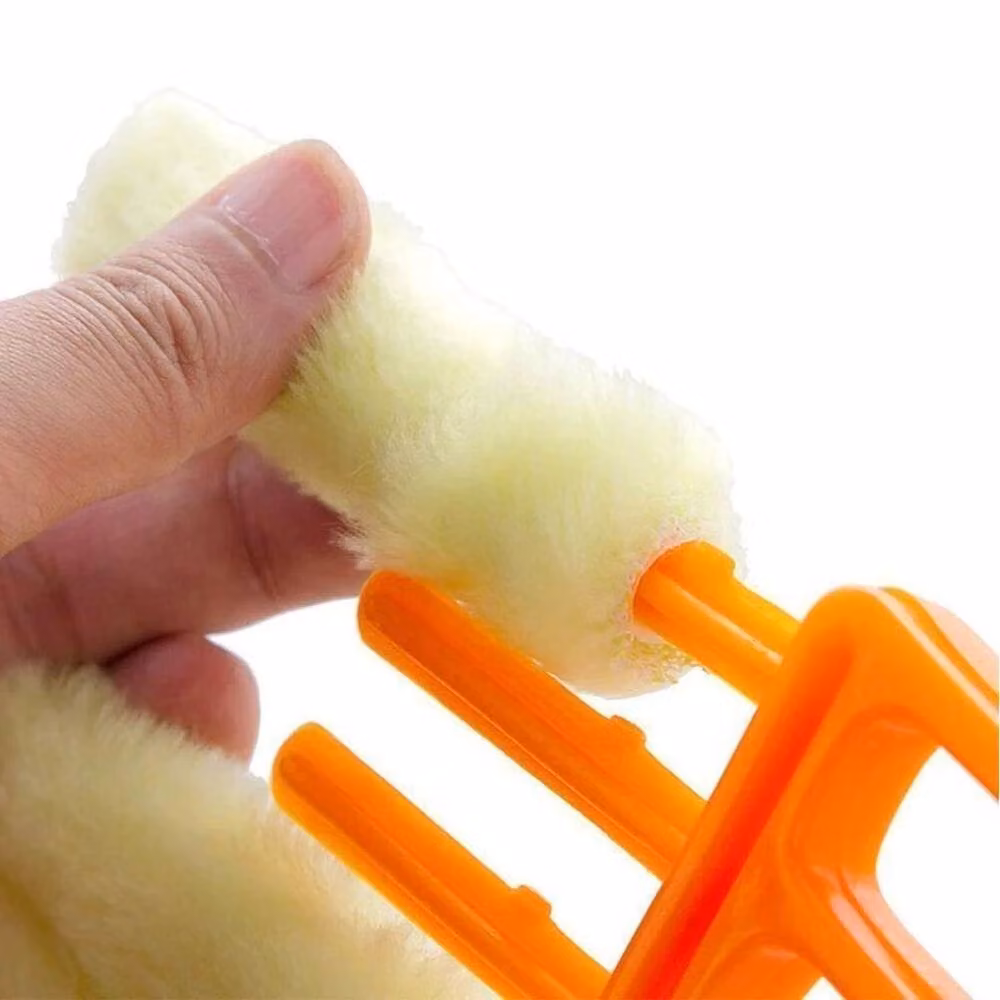 PAWNORA Easy Clean Microfibre Tool Duster with 7 Brushes in Yellow – 2