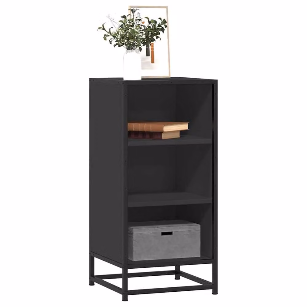 Berkfield Home Industrial Sideboard in Black, MDF and Metal, W/D/H: 35.5 x 35.5 x 76 cm – 2