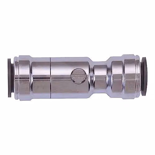 John Guest Chrome Plated Straight Service Valve 22mm, Pack of 2, Silver – 2