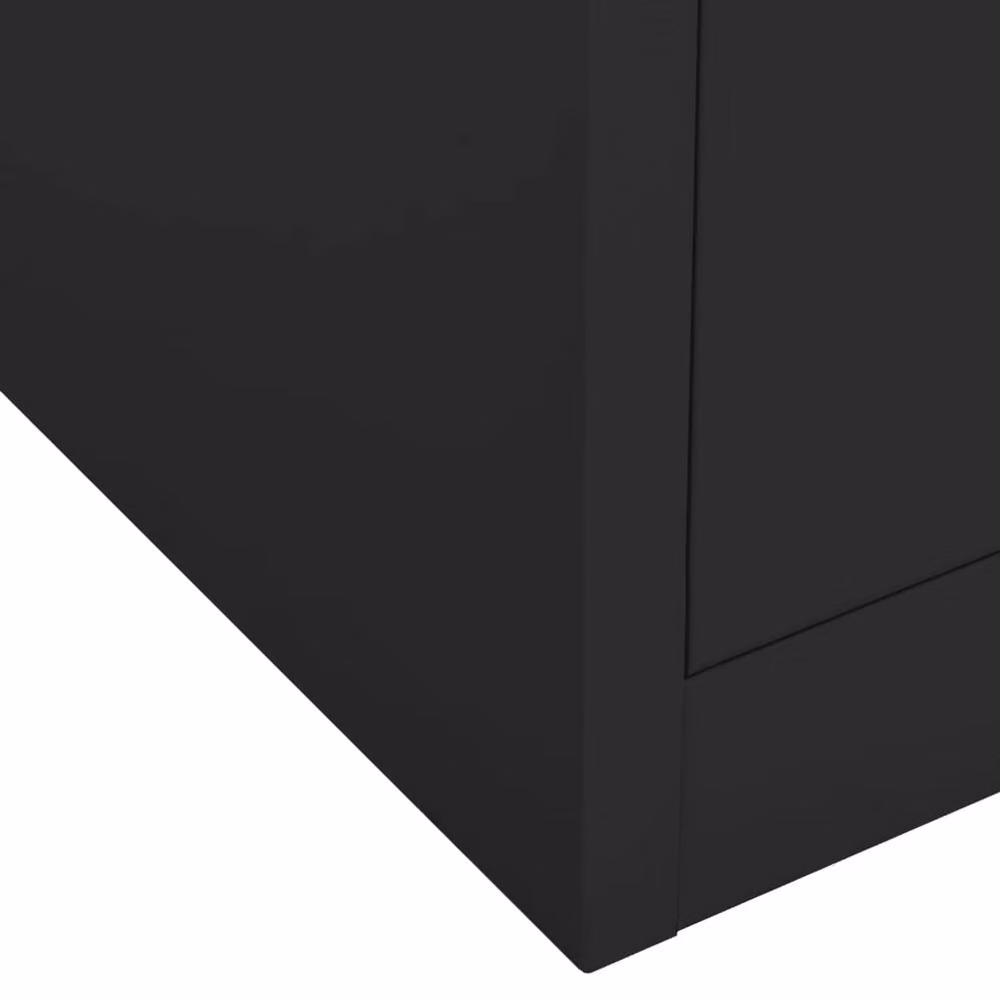 Berkfield Home Office Cabinet in Anthracite and Black Steel, W/D/H: 90 x 40 x 102 cm – 4