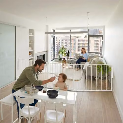 Safetots Premium Extra Tall Room Divider with Door, White, Height: 105 cm, Width: 174 cm – 3