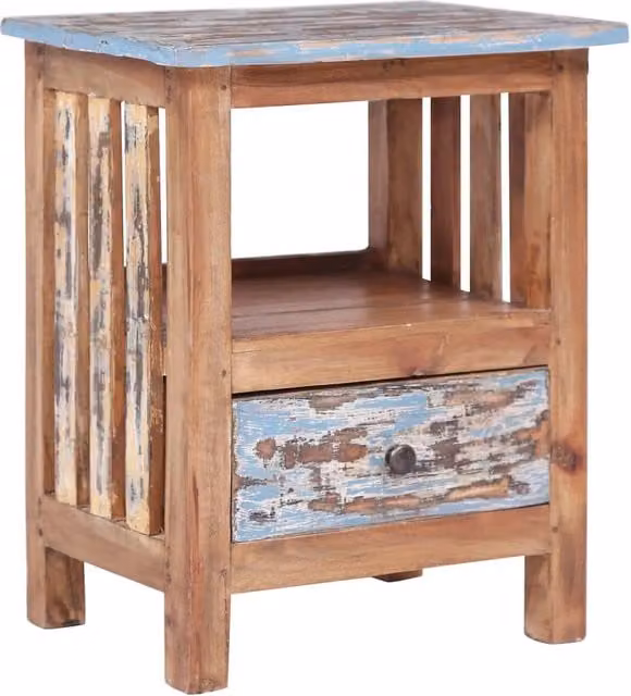 Berkfield Home Bedside Cabinet in Brown Solid Reclaimed Wood, W/D/H: 41 x 30 x 50 cm – 1