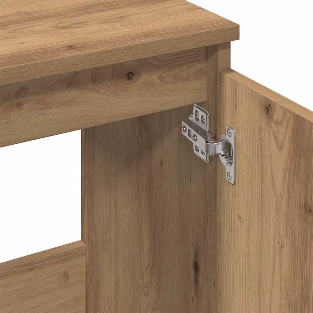 Berkfield Home Artisan Oak Sink Cabinet in Brown, W: 58 cm, D: 33 cm, H: 60 cm – 3