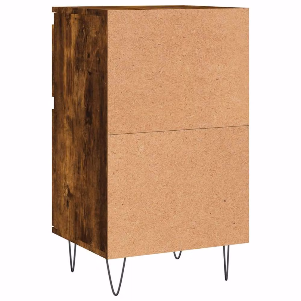 Berkfield Home Smoked Oak Sideboard in Brown, W/D/H: 40 x 35 x 70 cm – 6