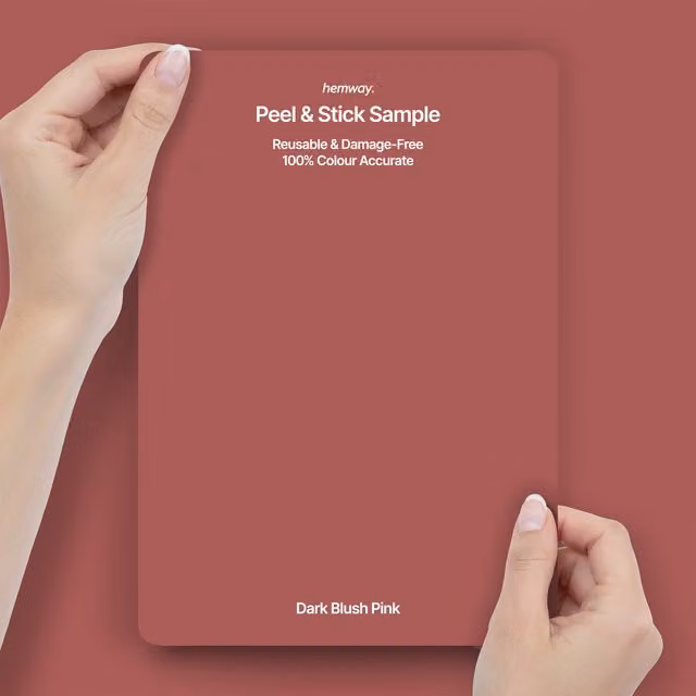 Hemway Interior Paint Sample in Dark Blush Pink, Peel and Stick Swatch
