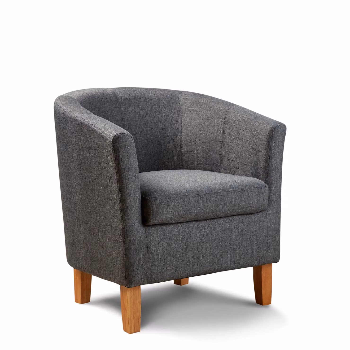 Home Source Bedford Small Padded Occasional Accent Tub Chair in Dark Grey – 4
