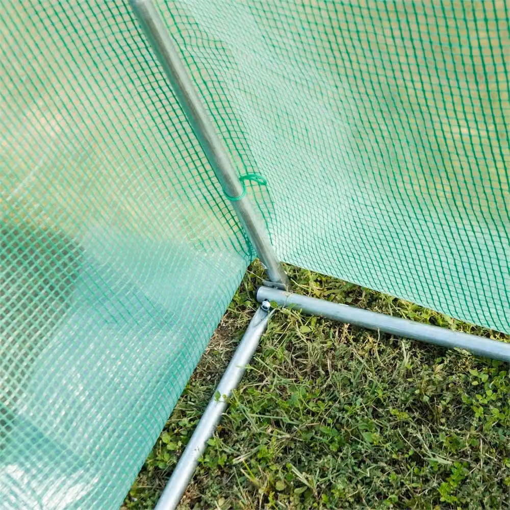 SPETLEK Green Polytunnel Greenhouse with Galvanised Steel Frame and Zipped Door, W/D/H: 3 x 2 x 2 m – 3