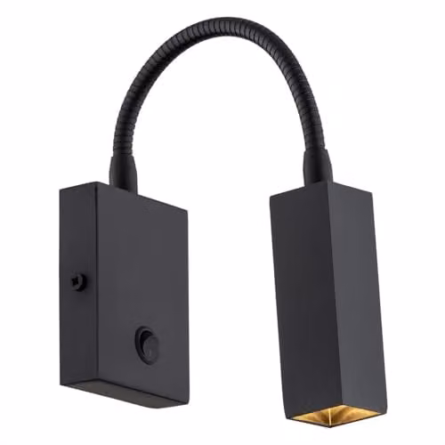 Netlighting Rockstar Black Metal Reading Wall Light with Replaceable G9 Bulb