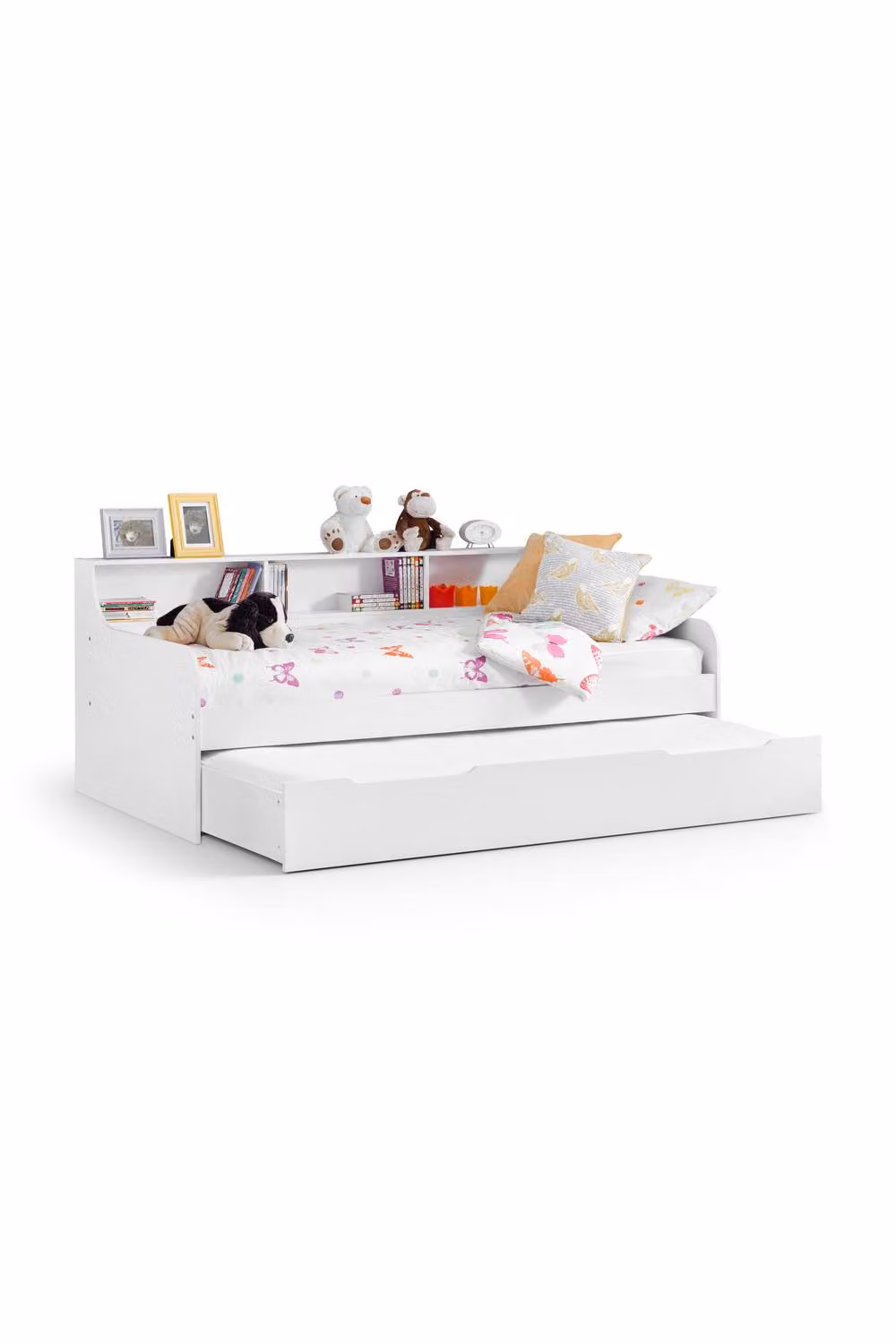 Julian Bowen Grace Single White Daybed with Pull-out Trundle and Side Compartments – 2