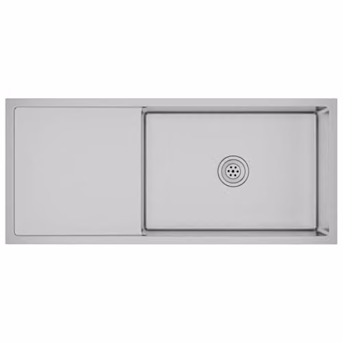 vidaXL Handmade Stainless Steel Kitchen Sink in Silver