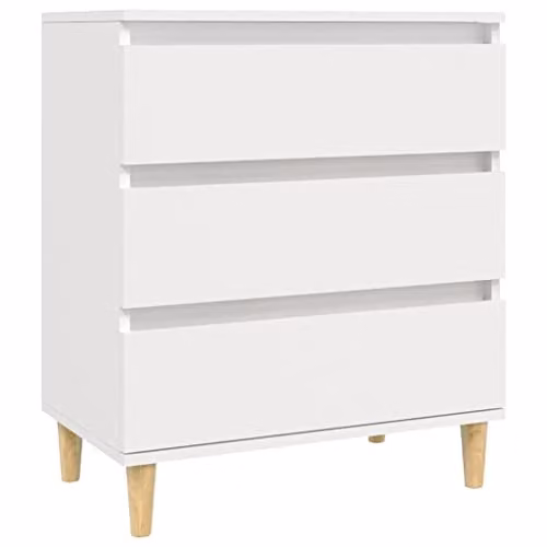 vidaXL Scandinavian Style White Sideboard in Engineered Wood W/D/H: 60 x 35 x 70 cm