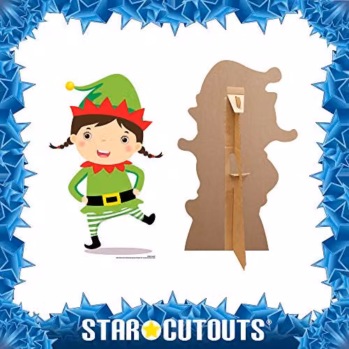 Star Cutouts Ltd SC985 Mini Elf Cardboard Standee, Multicolour, Height: 82 cm – 2