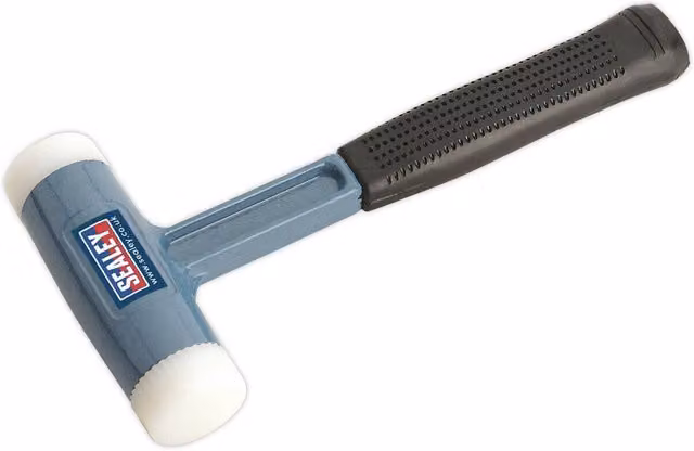 Loops Blue Nylon Faced Dead Blow Hammer with Absorbent Rubber Grip and Aluminium Alloy Construction, 0.79 kg