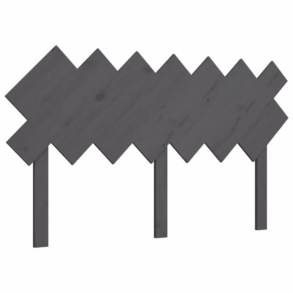 Berkfield Home Grey Rustic Solid Pine Wood Bed Headboard W: 151.5 cm, D: 3 cm, H: 81 cm – 2