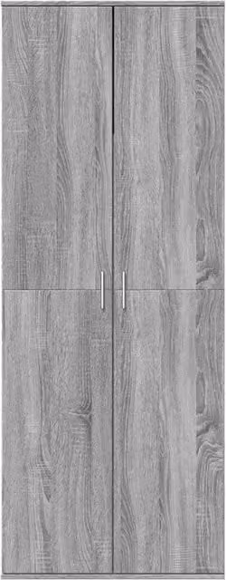 Berkfield Home Grey Sonoma Highboard in Engineered Wood, W/D/H: 70 x 35 x 180 cm