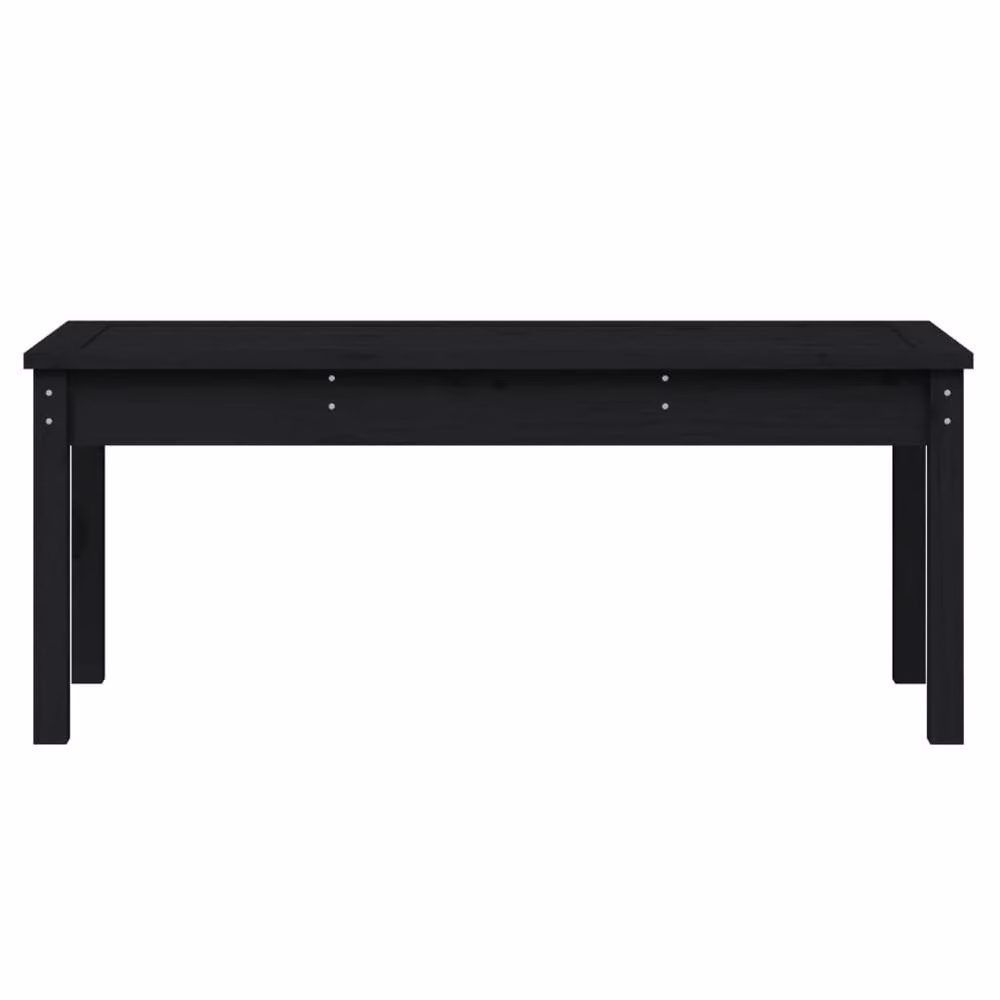 Berkfield Home Black Solid Pine Garden Bench, W/D/H: 109 x 44 x 45 cm – 3