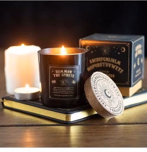 KDMD Summon the Spirits White Sage Talking Board Candle in Black – 1