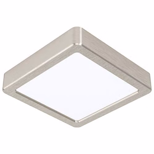 Loops Square Surface Mounted LED Wall and Ceiling Light, Silver, 160 x 160 x 28 mm, 10.5W, 4000K Cool White