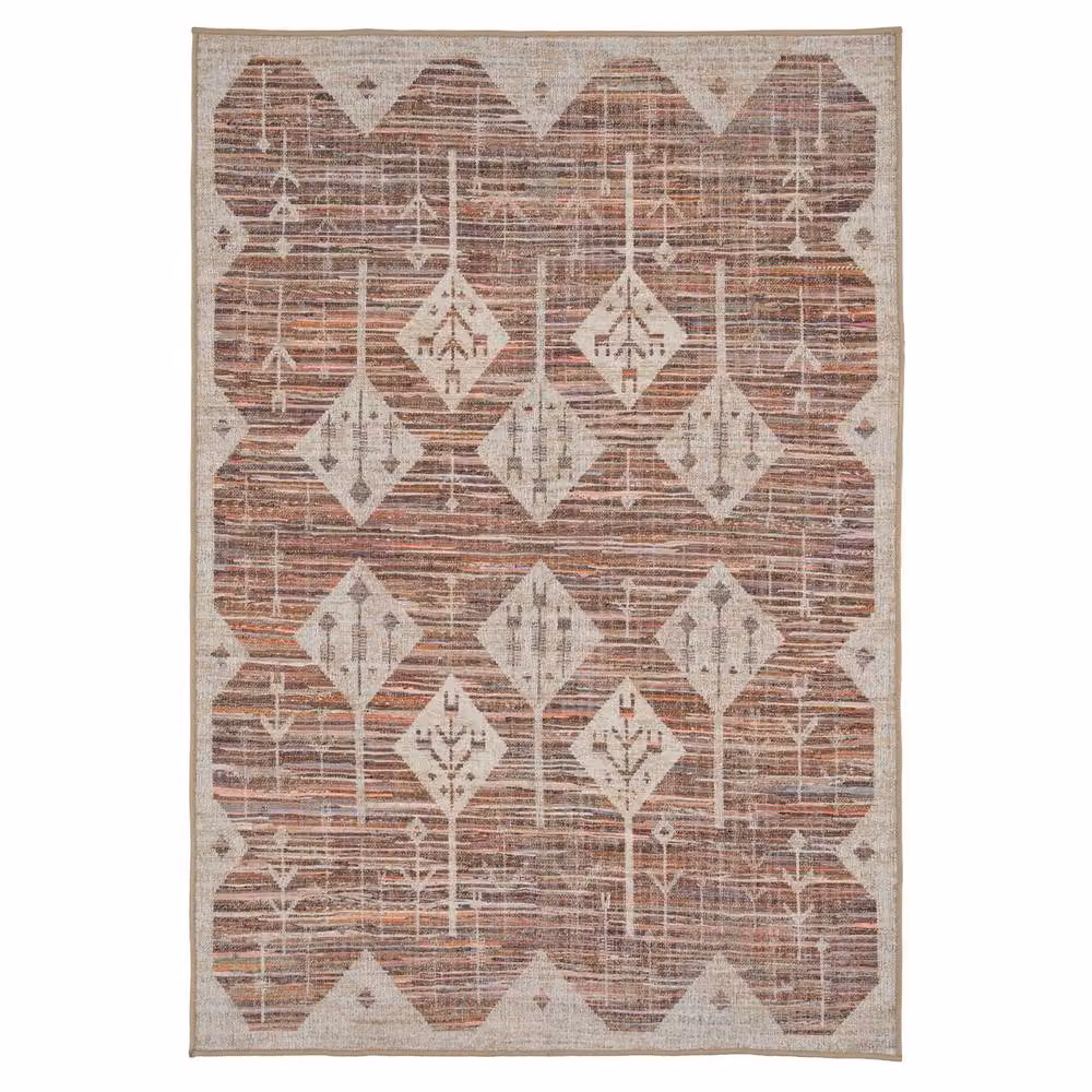 Kukoon Woven Jute Style Rustic Washable Area Rug in Beige and Brown, W: 240 cm, D: 330 cm – 2