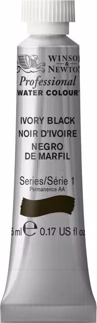 Winsor and Newton Professional Watercolour Paint Ivory Black 5ml