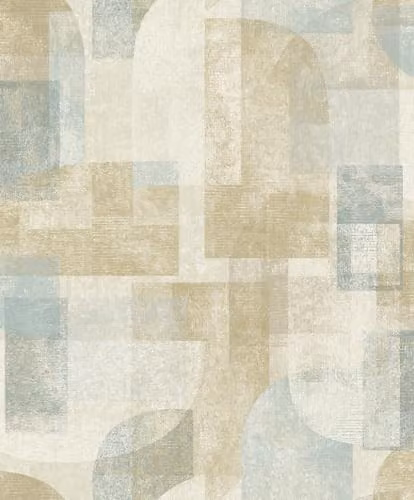 Grandeco Boutique Distressed Geo Abstract Shapes Modern Geometric Eco Wallpaper, Beige