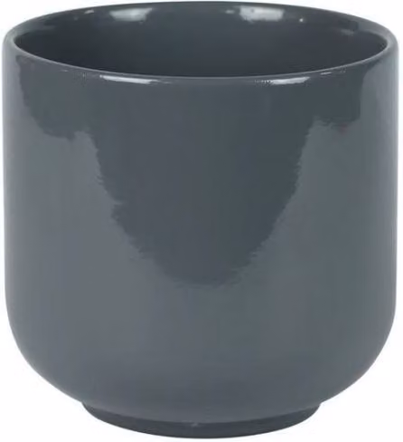 KDMD Hortus Havana Glossy Grey Ceramic Pot, 15cm, 2 Pack – 1