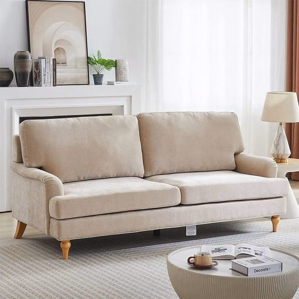 FORGEVIO 3 Seater Fabric Sofa in Beige – 2